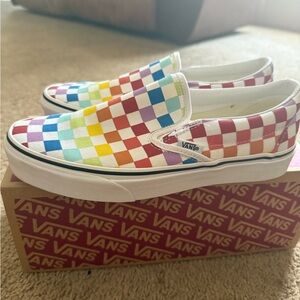 Vans Kids' Multicolor Checkered Slip-On Shoes